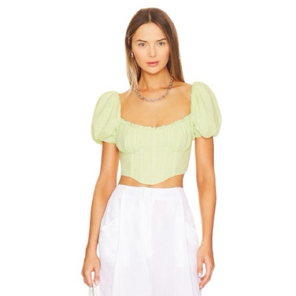 ASTR the Label Paola Top in Lime - NWT